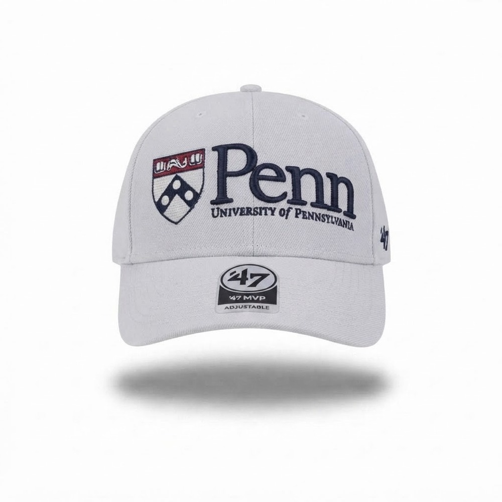 University of Pennsylvania Quakers '47 Brand MVP Adjustable Hat White *NEW*